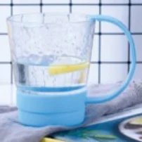 
Glass tea coffee cup with plastic handle 200ML top quality tea coffee cup 