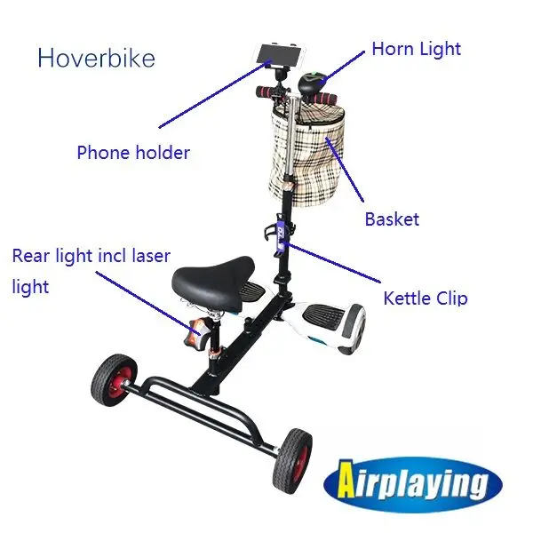 Hot selling ce approval length adjustable adults hover bike hoverboard go cart hover kart