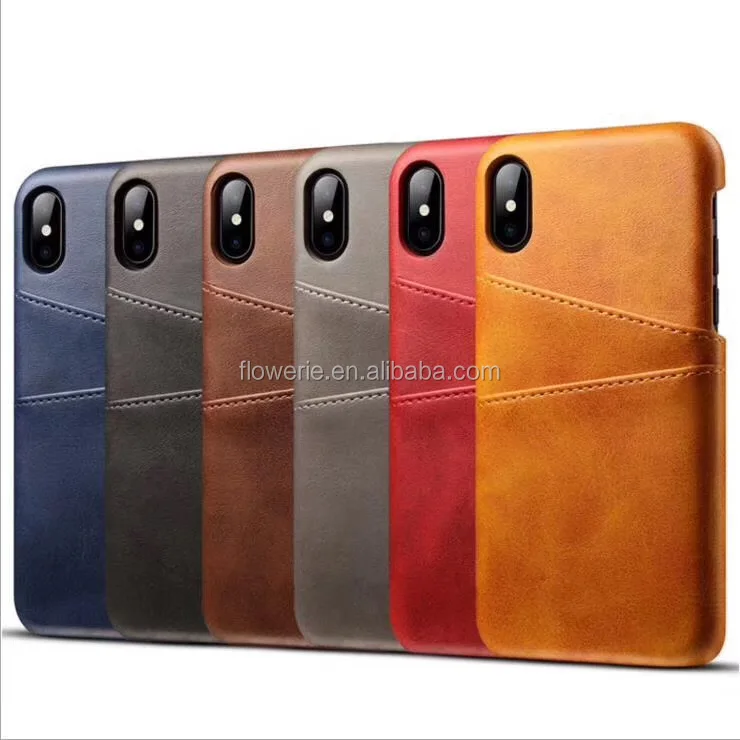 

For iPhone X Leather Wallet Case, Ultra Slim Professional Executive Snap On Cover with 2 Card Holder Slot