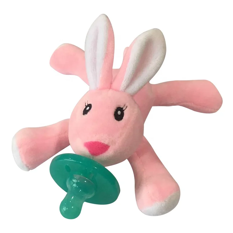 Pacifier Plush Holder Stuffed Animal Detachable,Pacifier With Animal