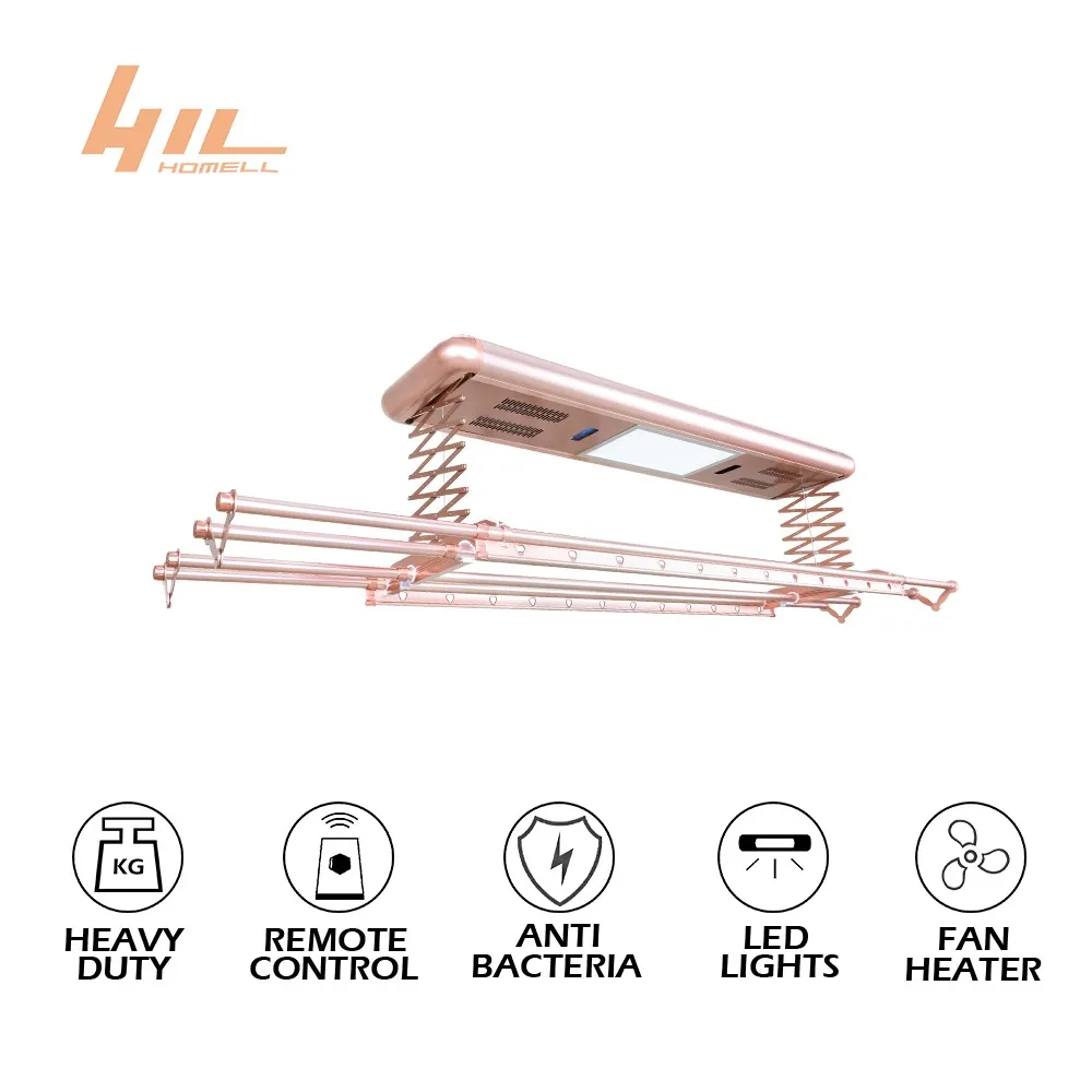 Retractable High Capacity Automated Clothes Drying Rack Malaysia With Led Lighting Wall Mounted Buy Clothes Drying Rack Malaysia Clothes Drying Rack