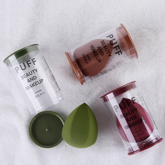

Wholesale Make your own brand private label latex free beauty makeup sponge, Red;brown and green