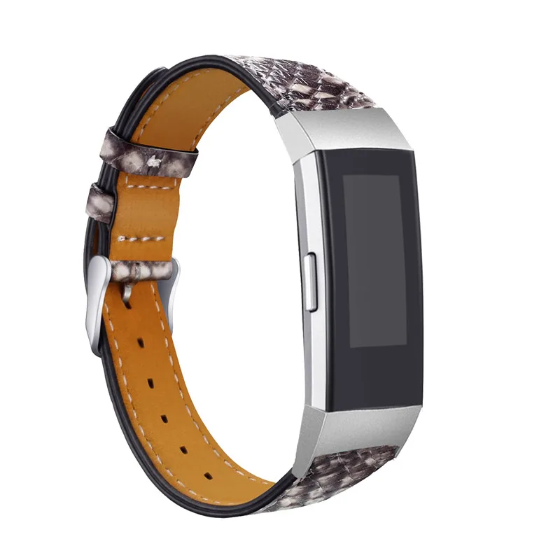 Best Seller OEM Vintage Calf Genuine Leather Wrist Watch Straps For Fitbit Charge 3 Band