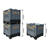Collapsible and stackable plastic pallet mega bin for fruits vegetables shipping