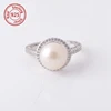 Button Pearl Ring cheap sterling silver pearl ring