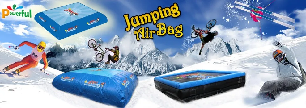 free fall inflatable stunt  air mat ,jump stunt flat  airbag for extreme sports