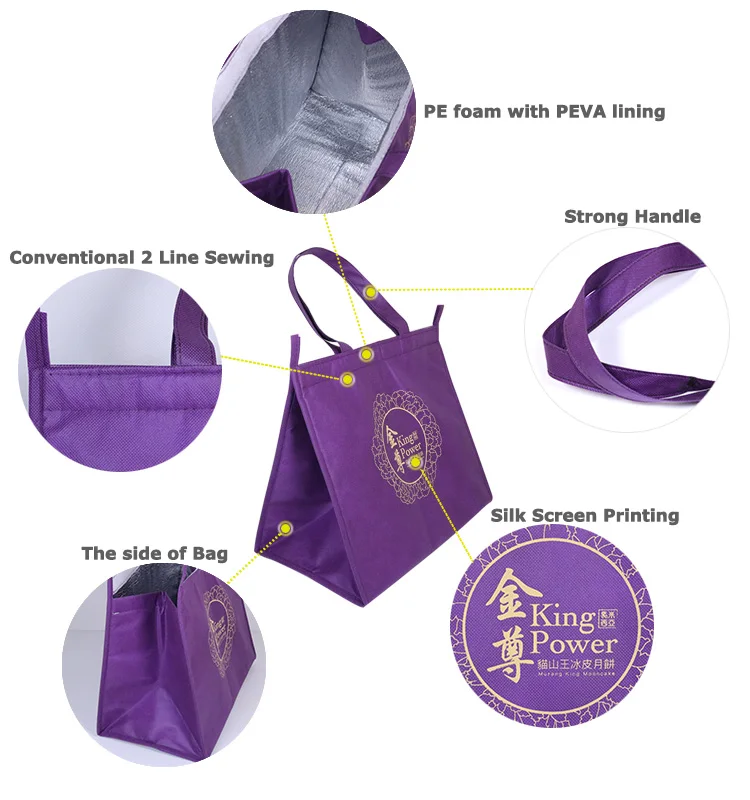 Cooler bag Non Woven Insulated thermal bags for food Desserts food cooler bag 