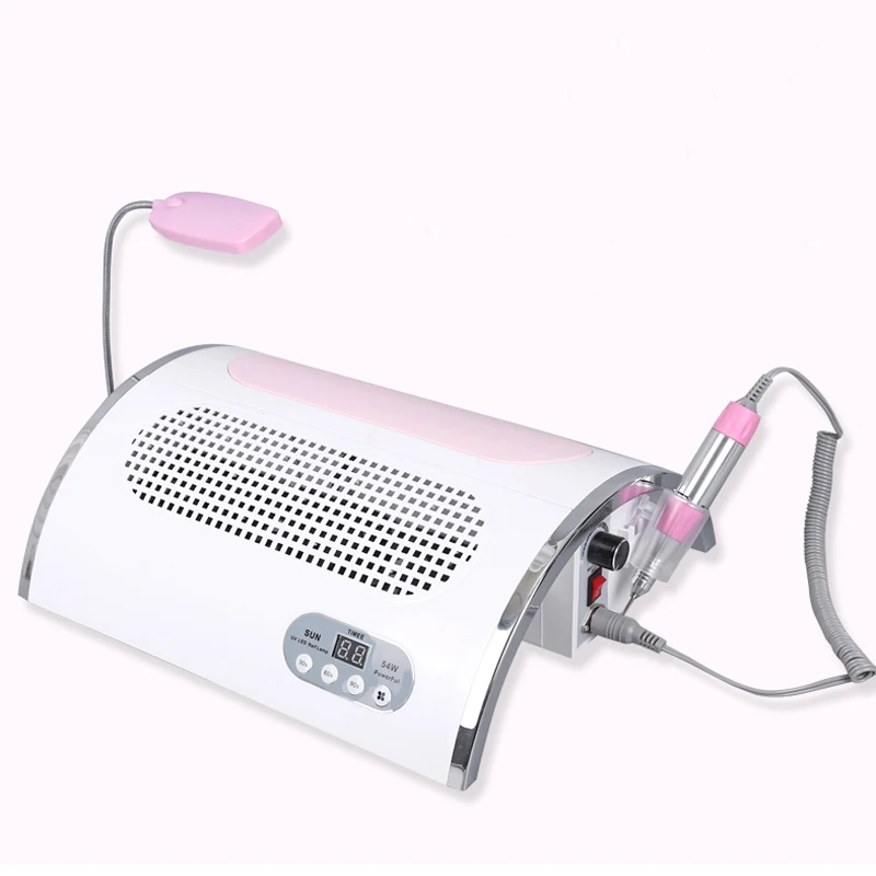 

Professional 6 in 1 Electric 25000 rpm Nail Drill for Nail Art Gel Salon Machine dust collection led lamp