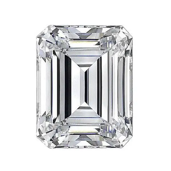

synthetic gemstone forever one 10x8mm emerald cut moissanite manufacturer, White def