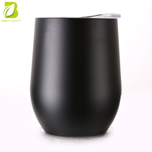 12 oz Wine Tumbler with Lids Double Wall Vacuum Insulated Stainless Steel Stemless Wine Glass Travel Coffee Mug Cup