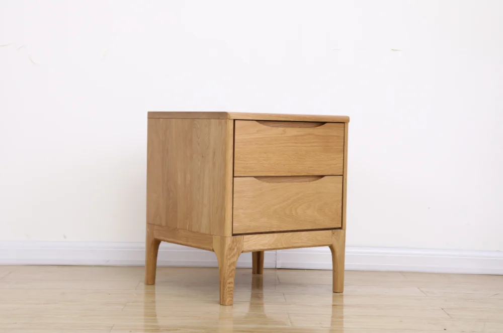 Solid Wood Modern Night Table White Oak Wood Night Stand Buy Bedroom