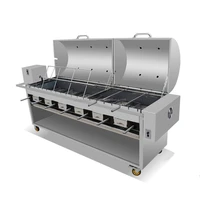 

Automatic bbq gas sheep lamb leg grill roasted pig grilled chicken fish charcoal grill machine price for sale