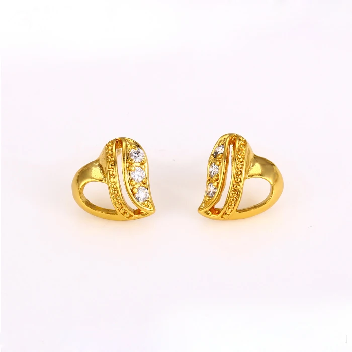 

27121 xuping fashion jewellery, Custom fashion imitation charming zircon heart shaped earrings