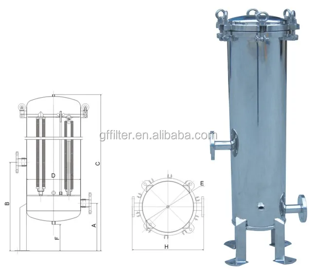 Stainless Steel Inox Cartridge Filter Housing 20" Ss316 Buy Cartridge