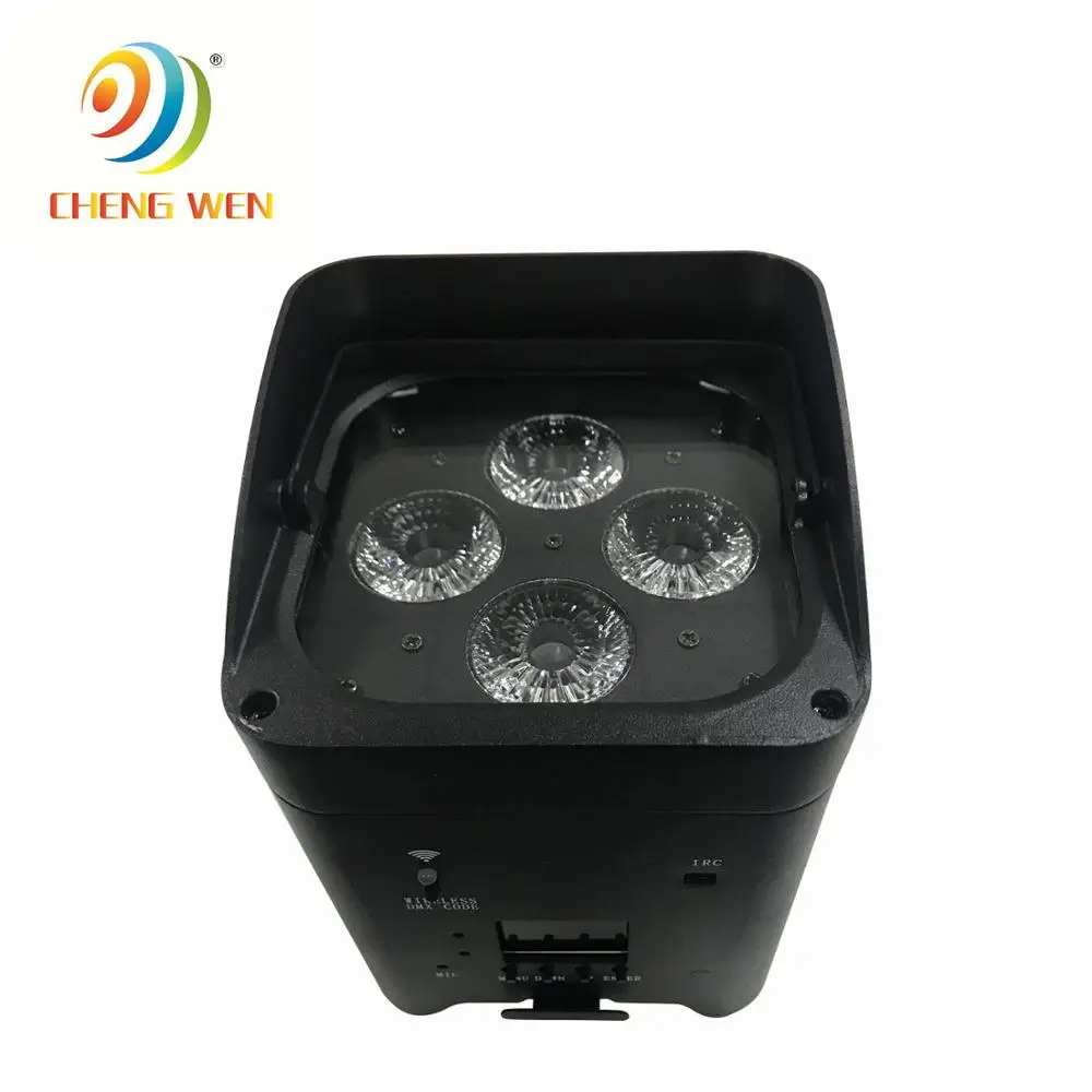 4pcs 18w stage lights led par lights 6in1 RGBWA UV Led Uplight Battery Powered Wireless DMX led par stage light