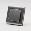 1 gang one way metal wall switch face place copper inside display for eu