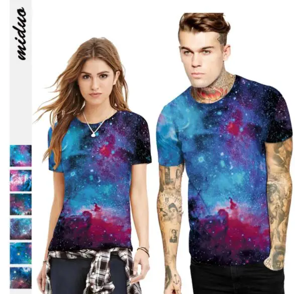 

Low MOQ Promotional Advertising sublimation T shirt Cotton T- Shirt Boys galaxy T Shirt