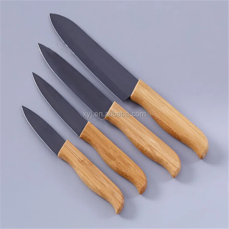 

Ceramic Knife set 3 4 5 6 inch Kitchen Knives Sharp Black Blade Bamboo handle Cooking Tools Set Knives, N/a