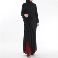 

New Fashion Long Dress Muslim Women Wear On Both Sides Casual Dubai Abaya Maxi Dresses Islamic Clothing A300