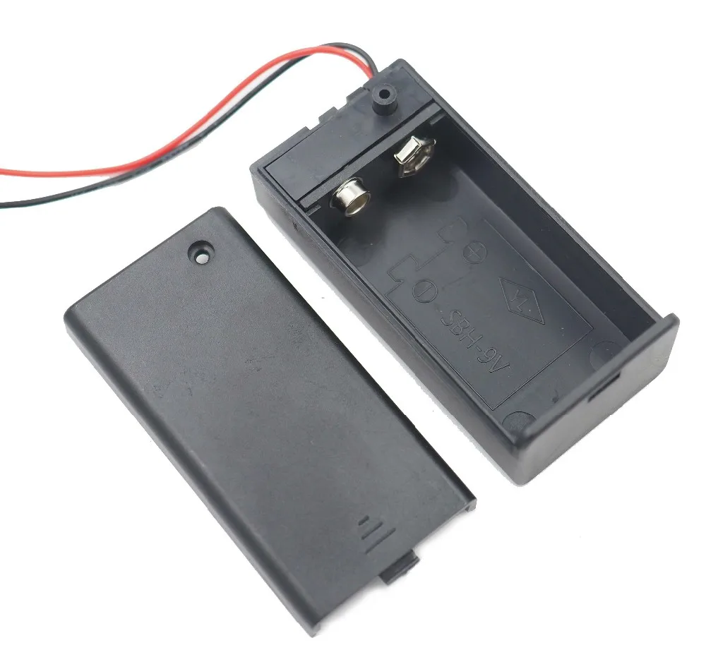 Jialun 9V Battery case with Cover and Switch 9 Volt Plastic Battery ...