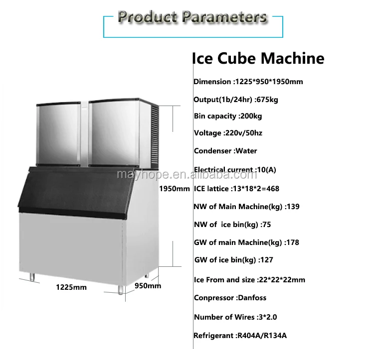Big Capacity Industrial Ice Making Machines 675kg/24h Cube Ice Maker Made In China Buy Ice