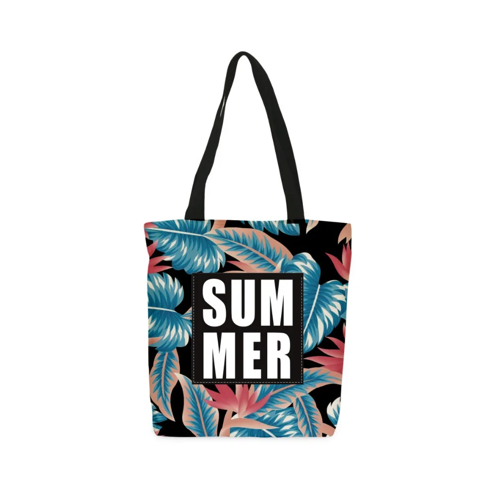 Personalized Tropical Beach White Canvas Tote Bag