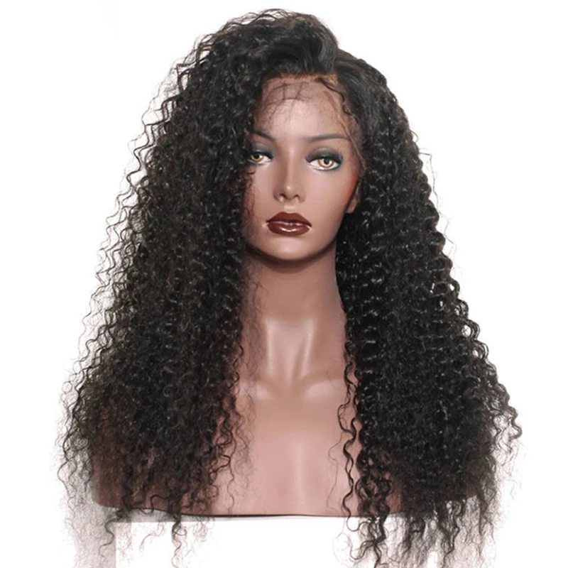 

Hot Products 10A Grade Cuticle Aligned Raw Indian Human Hair Wigs Virgin Curly Hair Lace Front Wig With Baby Hair