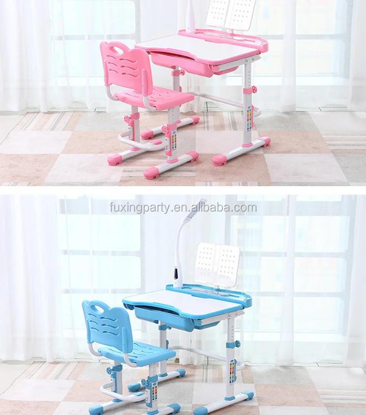 Blue Color Kids Study Table Adjustable Children Folding Assemble Study Table And Chair Set Buy