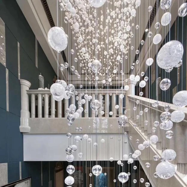 Creative modern European French lighting crystal chandelier ball round led pendant light