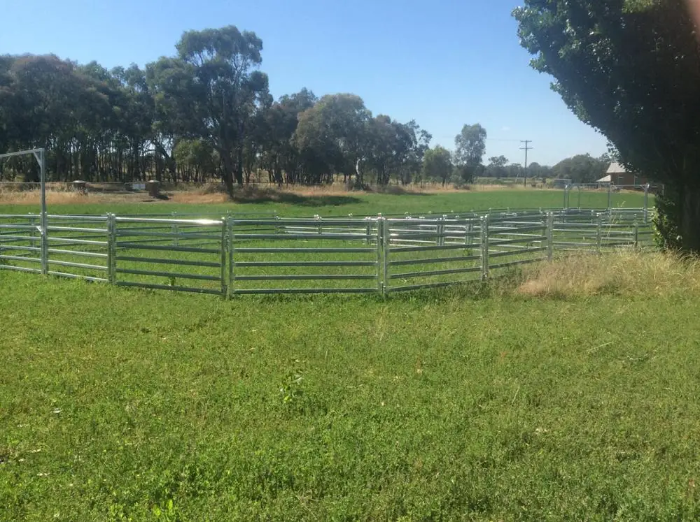 Galvanized 6 Bars Heavy Duty Steel Livestock Corral Sheep Panel / Horse