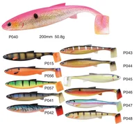 

big soft fishing lure 200mm length 50.8g weight artificial soft bait lure painting color bait