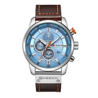 

CURREN 8291 Men's Watches Quartz Movement Fashion&Casual Auto Date Leather Band Watches