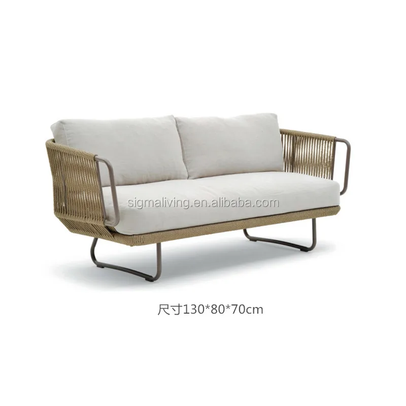 New Arrival Design High End Fancy Accept Customization Leisure Way Hotel Patio Outdoor Garden Rope New Model Sofa Sets