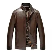 

2019 Hot sale men jacket cheap winter zipper pu leather jaket men