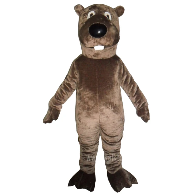 brown color customized beaver animal fur mascot costume for