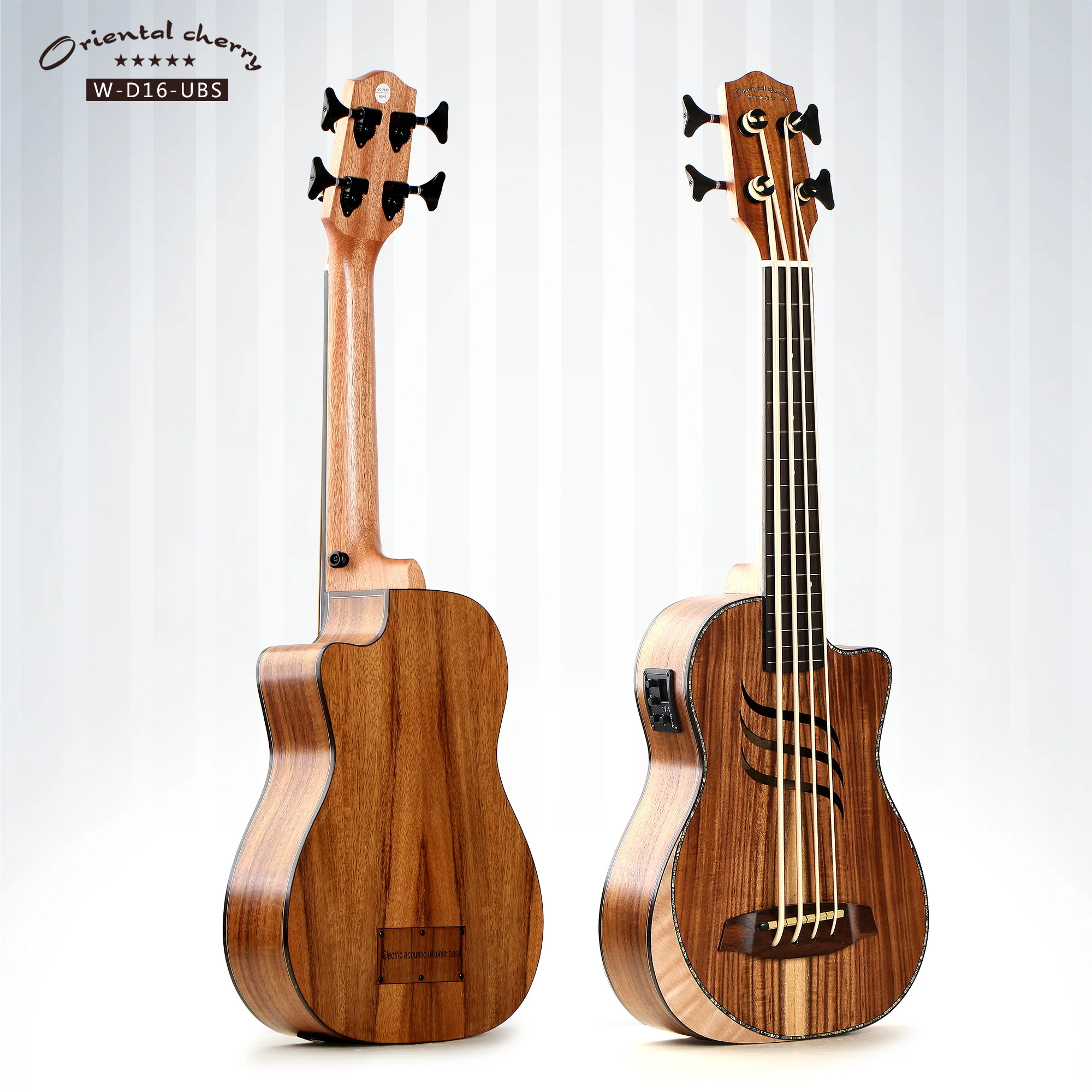 

oriental cherry high quality solid ukulele bass electric ukulele