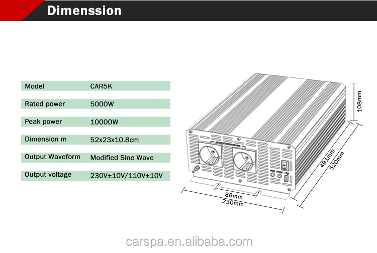 America Power Jack Inverter 5000w 240v 12v Car5k Buy Power Jack