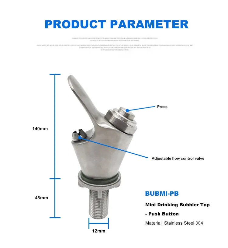 Single Ss Bubbler Spraying Drink Water Fountain Faucet Self Close.jpg