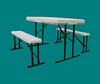 HDPE Plastic folding camping beer table and bench set