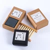 Custom logo printing brown kraft paper natural handmade soap packaging
