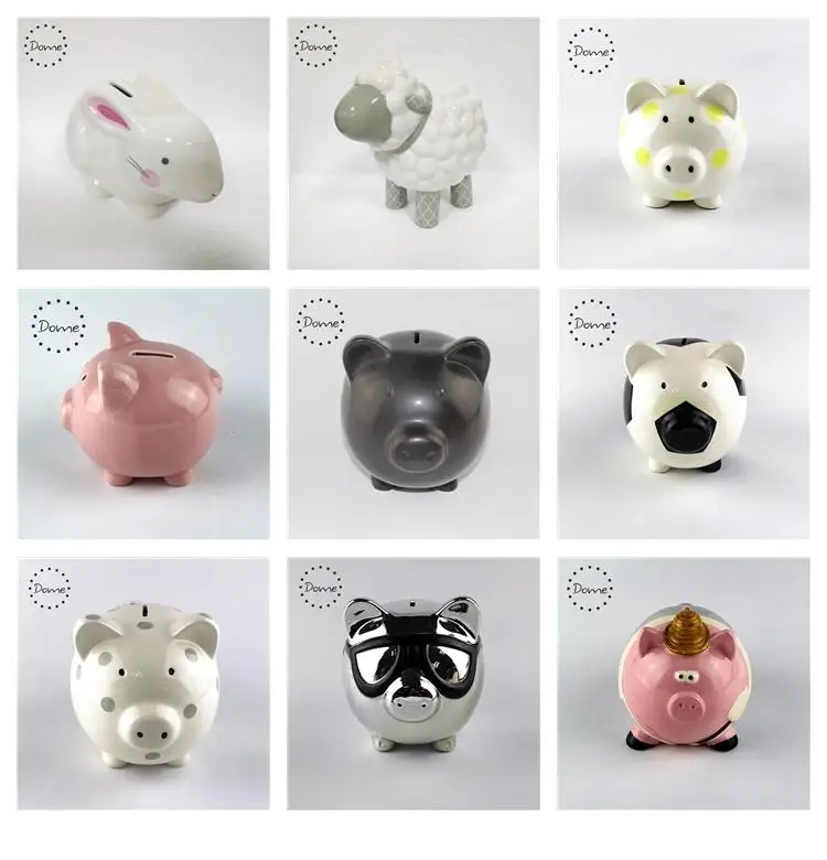 Wholesale Ceramic Crafts Painting White Ceramic Piggy Bank Buy