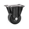2 Fixed Rigid Black E coated Heavy Loading Full Injection Modified Nylon Wheel Caster