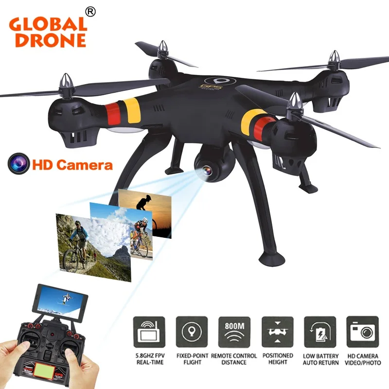 

Global Drone X188 GPS Drone 2.4 Ghz Long Range RTF RC Quadcopter Drone with 5.8G FPV HD Camera Auto Return VS Syma X8C GW180, White (not in stock) / black