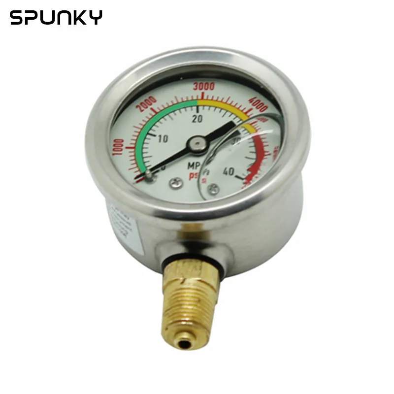 Paintball 40mpa 6000psi Oil Pressure Gauge Manometer High Pressure