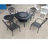 Patio Outdoor Furniture Cast Aluminum Barbecue Table Set