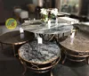 Marble tea table combination of simple and unusual/round tea table small family living room Nordic tea table creative furniture