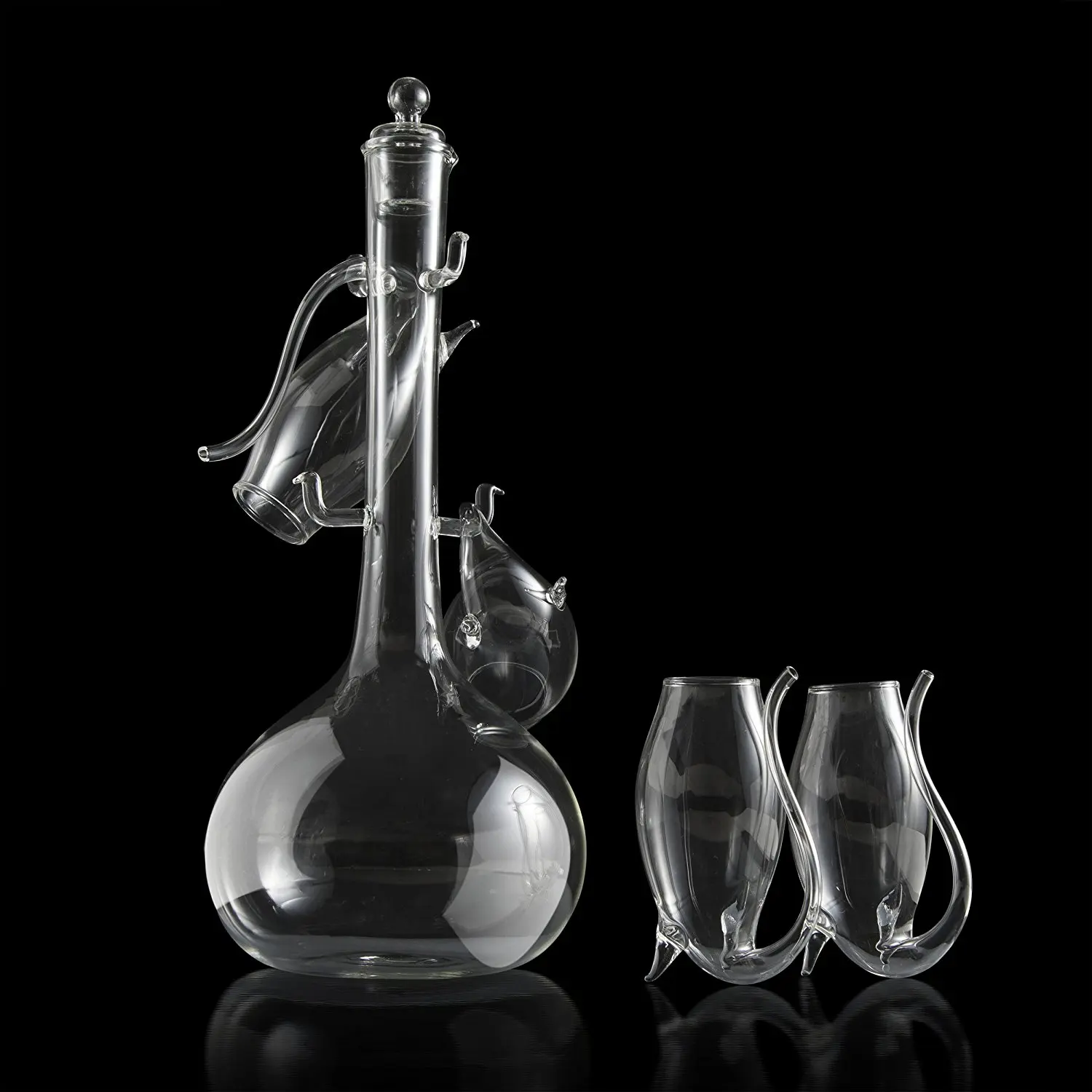 Bljoe06 Wholesale Unique Design Glass Port Decanter With Port Sippers