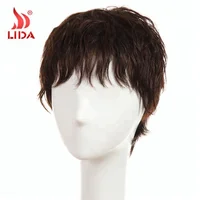 

Peruvian Human Hair Wig casual hairstyle short curly afro wig