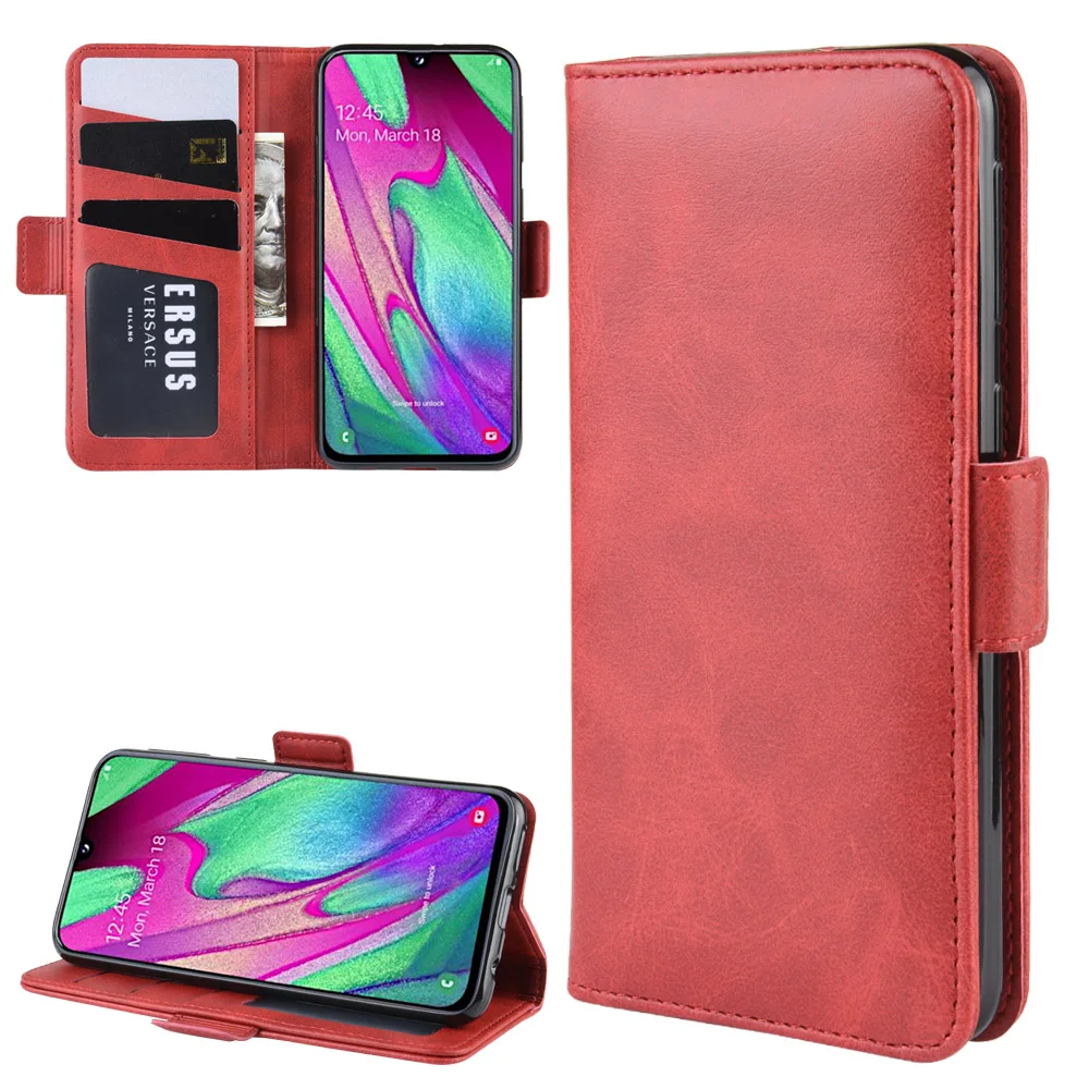 For Samsung A40 A 40 Case for Samsung Galaxy A40 A 40 Case Phone Cover Leather Phone Case Leather Mobile Cover Casing Handphone