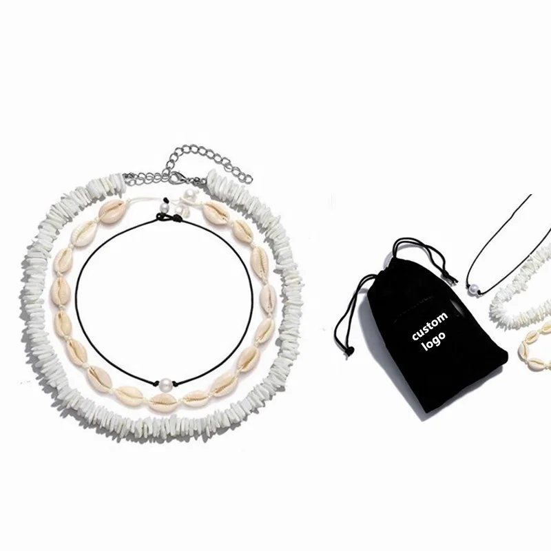 Shell Necklaces Jewelry Type and Charm Necklaces White Puka Shell Choker Necklaces